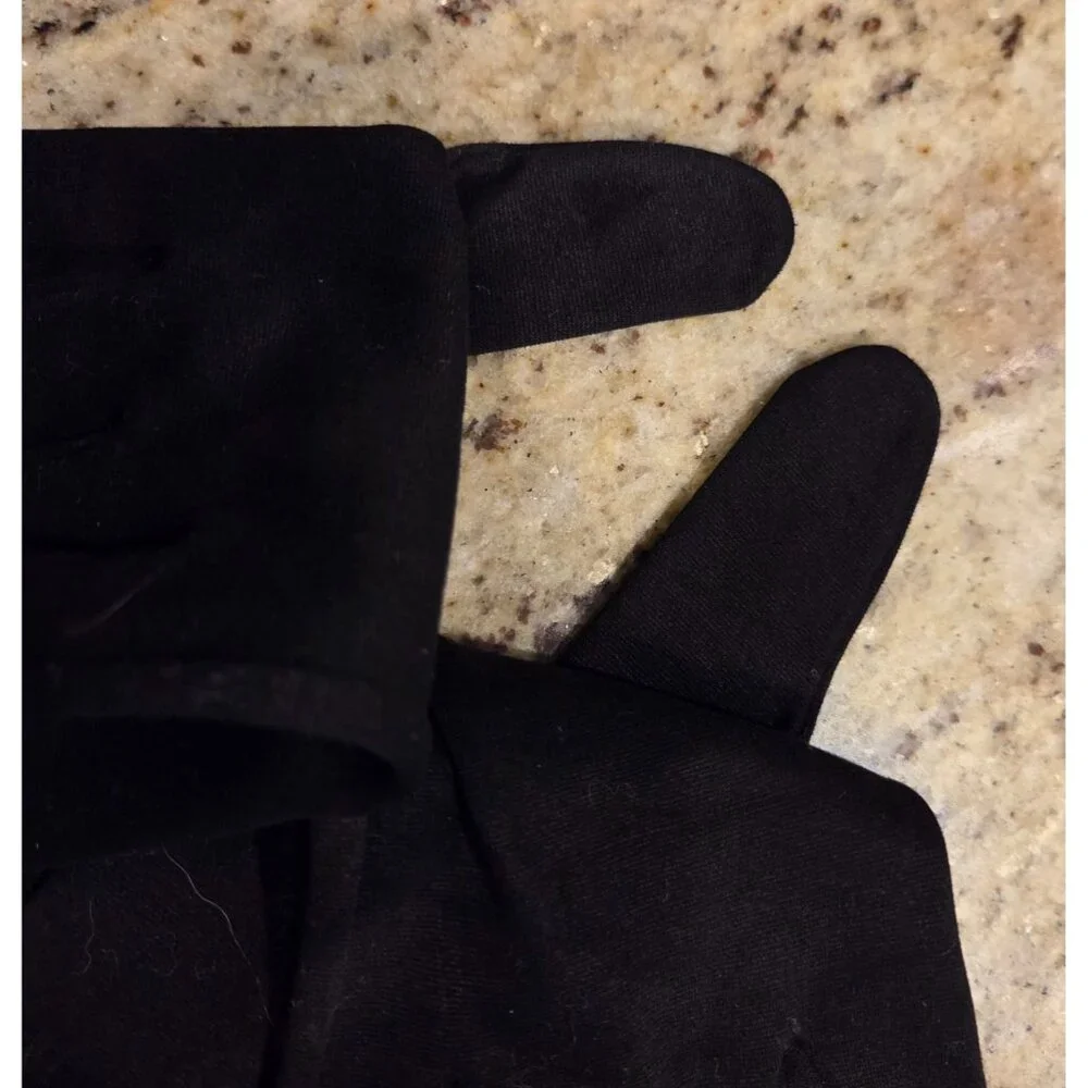 Vintage Womens Size M 7 Black Cotton Formal 13.5